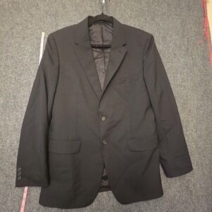 Prada Suit Jacket Mens IT 54R Black Wool Made Italy 2 Button Formal Business